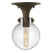 Hinkley H3149OZCS Oil Rubbed Bronze /Clear Seedy Semi Flush Mount Ceiling Light