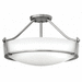 Hinkley H3221ANLED Antique Nickel / White Semi Flush Mount Ceiling Light