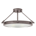 Hinkley H3382ANLED Antique Nickel Semi Flush Mount Ceiling Light