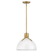 Hinkley H3487PT Polished White Down Light Pendant