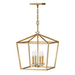 Hinkley H3535DA Distressed Brass Mini Chandelier