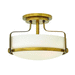 Hinkley H3641HBLED Heritage Brass Semi Flush Mount Ceiling Light