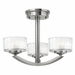 Hinkley H3871BN Brushed Nickel Semi Flush Mount Ceiling Light