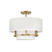 Hinkley H38893LCB Lacquered Brass Semi Flush Mount Ceiling Light