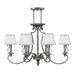 Hinkley H4245PL Polished Antique Nickel Mid Sized Chandelier