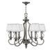 Hinkley H4246PL Polished Antique Nickel Mid Sized Chandelier