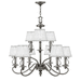 Hinkley H4248PL Polished Antique Nickel Mid Sized Chandelier