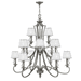 Hinkley H4249PL Polished Antique Nickel Large Foyer Chandelier