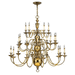 Hinkley H4419BB Burnished Brass Large Foyer Chandelier