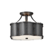 Hinkley H4443BLB Blackened Brass Semi Flush Mount Ceiling Light