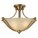 Hinkley H4651BRLED Brushed Bronze / Amber Seedy Semi Flush Mount Ceiling Light