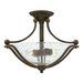 Hinkley H4651OBCL Olde Bronze / Clear Semi Flush Mount Ceiling Light