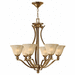 Hinkley H4656BR Brushed Bronze / Amber Seedy Mid Sized Chandelier