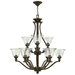 Hinkley H4657OBCL Olde Bronze / Clear Large Foyer Chandelier