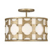 Hinkley H4733BNG Burnished Gold Semi Flush Mount Ceiling Light