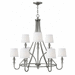 Hinkley H4878AN Antique Nickel Large Foyer Chandelier