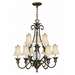 Hinkley H4887PZ Pearl Bronze Large Foyer Chandelier