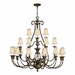 Hinkley H4889PZ Pearl Bronze Large Foyer Chandelier