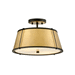 Hinkley H4893BKLDB Black with Lacquered Dark Brass accents Semi Flush Mount Ceiling Light