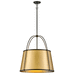 Hinkley H4895BKLDB Black with Lacquered Dark Brass accents Drum Pendant