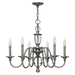 Hinkley H4956PL Polished Antique Nickel Mid Sized Chandelier