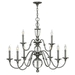 Hinkley H4958PL Polished Antique Nickel Large Foyer Chandelier