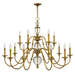 Hinkley H4959HB Heritage Brass Large Foyer Chandelier