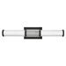 Hinkley H50062BKCM Black / Chrome 2 Bulb Bathroom Light