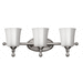 Hinkley H5013BN Brushed Nickel 3 Bulb Bathroom Light