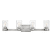 Hinkley H5054BNCL Brushed Nickel / Clear 4 or more Bulb Bathroom Light