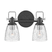 Hinkley H51272BKCM Black 2 Bulb Bathroom Light