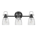 Hinkley H51273BKCM Black 3 Bulb Bathroom Light