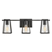 Hinkley H5163BK Black 3 Bulb Bathroom Light