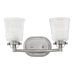 Hinkley H5352PL Polished Antique Nickel 2 Bulb Bathroom Light