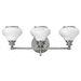 Hinkley H56553PN Polished Nickel 3 Bulb Bathroom Light