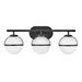 Hinkley H5663BKLL Black 3 Bulb Bathroom Light