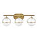 Hinkley H5663HBLL Heritage Brass 3 Bulb Bathroom Light