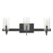 Hinkley H58063BK Black 3 Bulb Bathroom Light