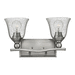 Hinkley H5892BNCL Brushed Nickel / Clear 2 Bulb Bathroom Light