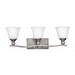 Hinkley H5893BN Brushed Nickel / Opal 3 Bulb Bathroom Light