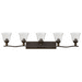 Hinkley H5895OBCL Olde Bronze / Clear 4 or more Bulb Bathroom Light