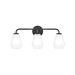 Hinkley H85503BK Black 3 Bulb Bathroom Light