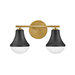 Hinkley H85512BK Black 2 Bulb Bathroom Light