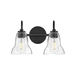 Hinkley H85562BK Black 2 Bulb Bathroom Light