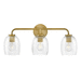 Hinkley H85013LCB Lacquered Brass 3 Bulb Bathroom Light