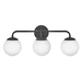 Hinkley H85003BK Black 3 Bulb Bathroom Light