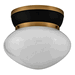 Hinkley H83601BKLCB Lacquered Brass / Black Flush Mount Ceiling Light