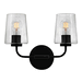 Hinkley H853452BKCL Black 2 Bulb Bathroom Light