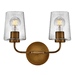 Hinkley H853452HBCL Heritage Brass 2 Bulb Bathroom Light