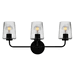 Hinkley H853453BKCL Black 3 Bulb Bathroom Light